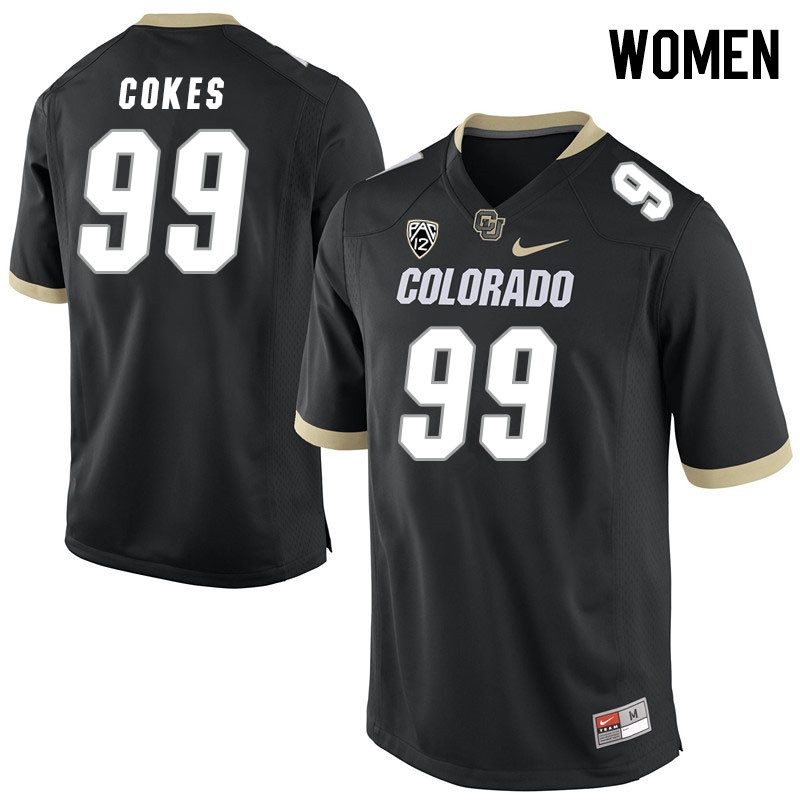 Women #99 Shane Cokes Colorado Buffaloes College Football Jerseys Stitched Sale-Black